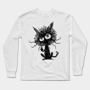 Cattitude is Everything: Embrace Your Inner Chill with 'I'm Fine' Cat Design Long Sleeve T-Shirt